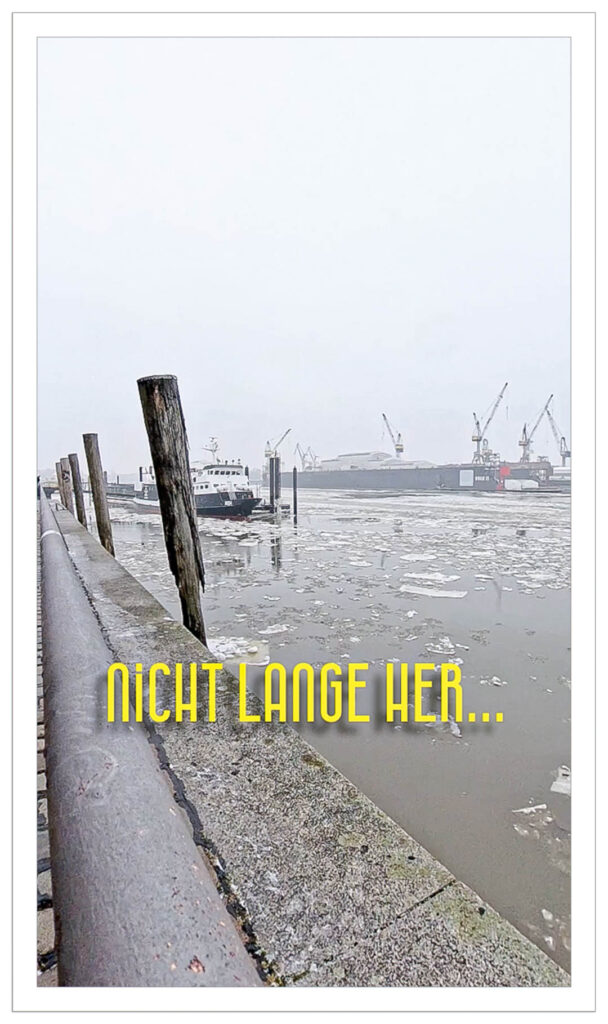 Ship enters port of Hamburg